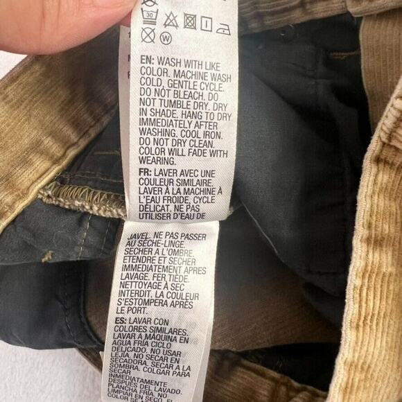 Quicksilver Jeans Pants Mens 28 Brown Straight Tapered Fit Corduroy - Picture 12 of 16